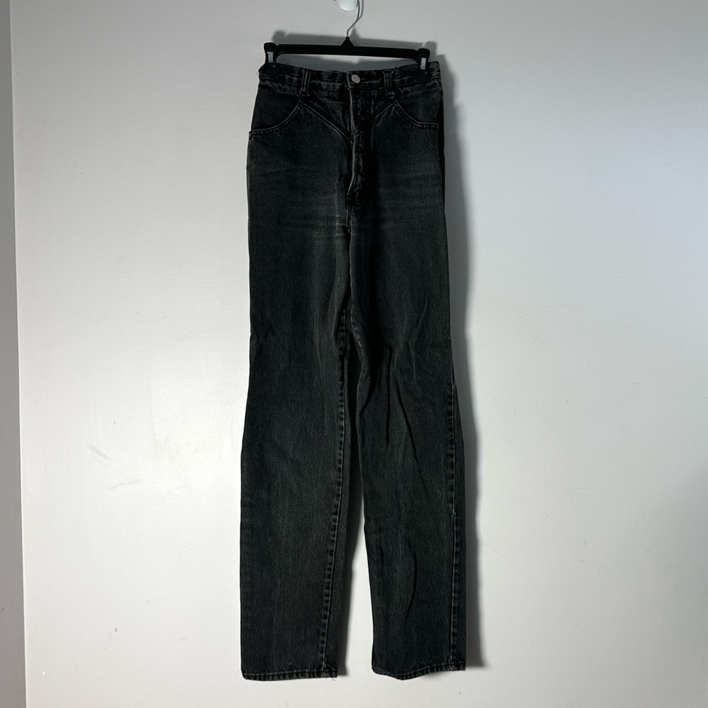 Vintage Womens Juniors  Black Denim Jeans Blaze High Rise  7